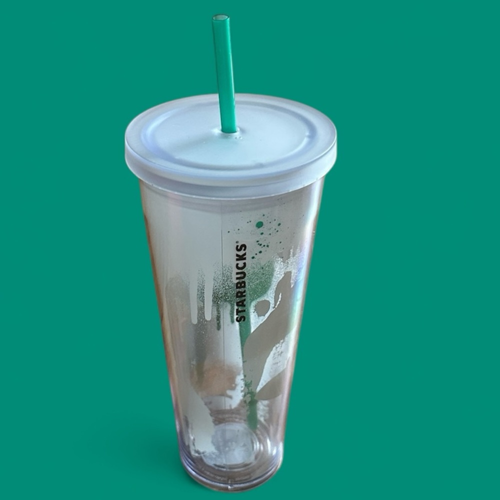 Starbucks New Vintage 2014 Graffiti Green Dot Cup